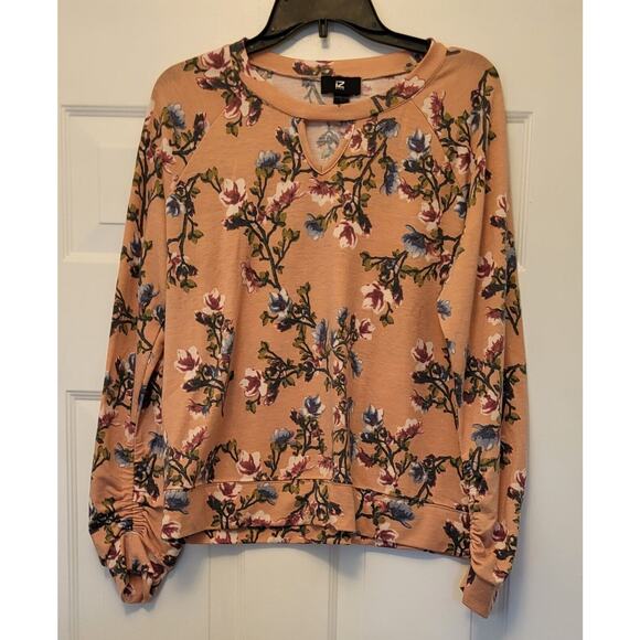 Iz Byer Women's Multicolored Print Long Sleeve Shirt Size Large - Picture 1 of 11